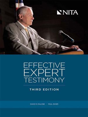 cover image of Effective Expert Testimony